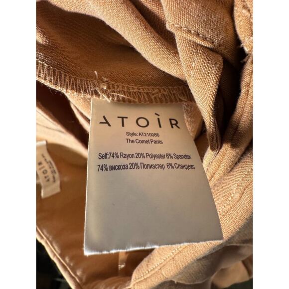 ATOIR Pants Women 2 Brown THE COMET‎ High Waist Slim Leg Trouser Career Office - Picture 8 of 9